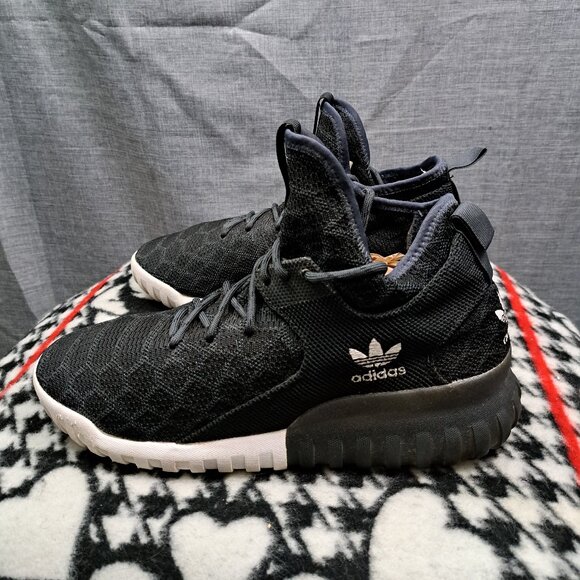 Size 11.5 Adidas Originals Tubular X Prime Knit Black Sneakers B25591 Men